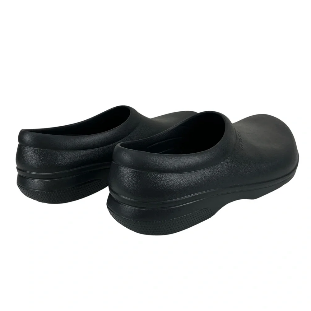 Crocs | Men 11 | Black On The Clock‎ Slip Resistant Work Slip-On Clog Shoes
